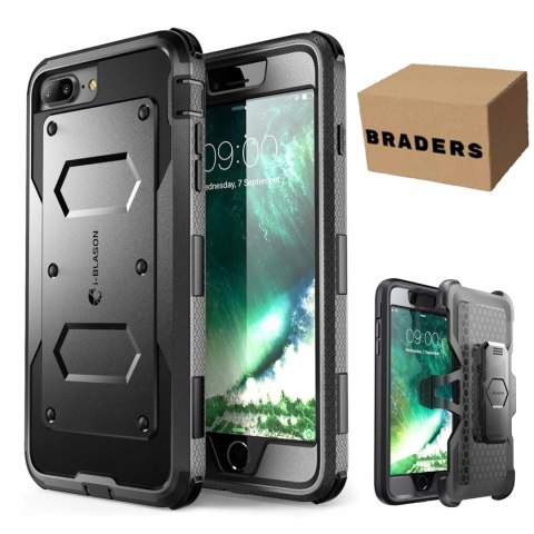Etui i-Blason Magma do iPhone 8 Plus / 7 Plus - pancerne, z szybą i klipsem