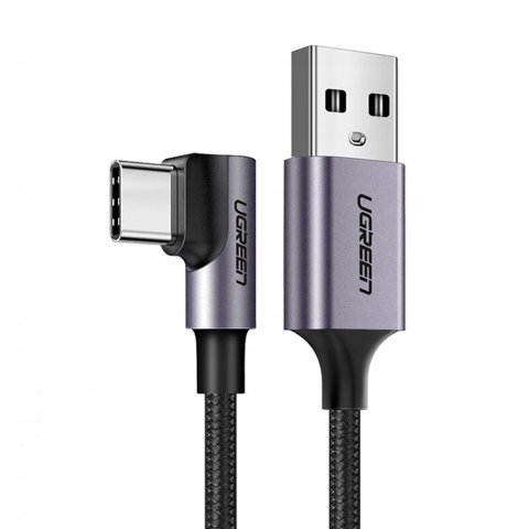 Kabel UG USB-C Typ C Kątowy 90 Stopni - Szybkie Ładowanie QC 3.0, 3A, 1m