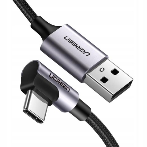 Kabel UG USB-C Typ C Kątowy 90 Stopni - Szybkie Ładowanie QC 3.0, 3A, 1m