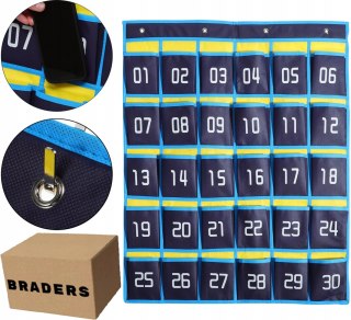 Numerowany Uchwyt Na Telefon Komórkowy Do Klas Organizer Kieszeń Na Telefon