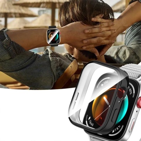 Czarne Etui 360° + Szkło Ochronne do Huawei Watch Fit 3 | 2w1 Pełna Ochrona