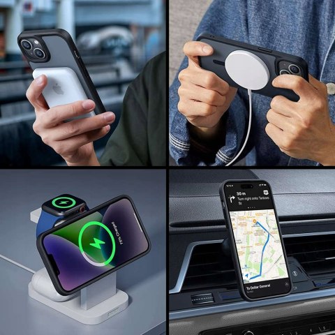 Czarne Matowe Etui MagMat MagSafe dla iPhone 13