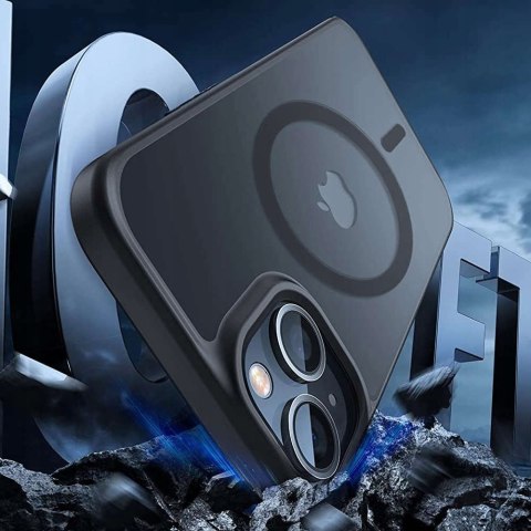 Czarne Matowe Etui MagMat MagSafe dla iPhone 13