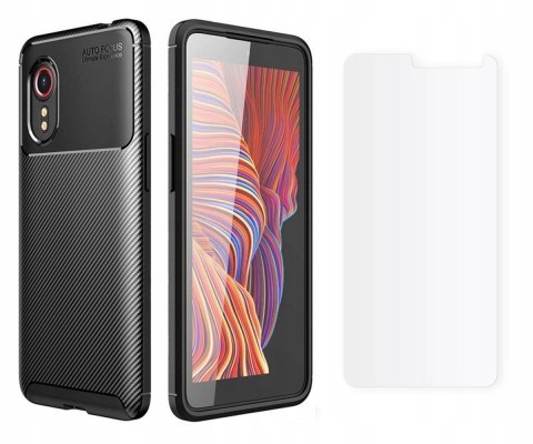 Etui Tpucarbon Black + Szkło do Galaxy Xcover 5