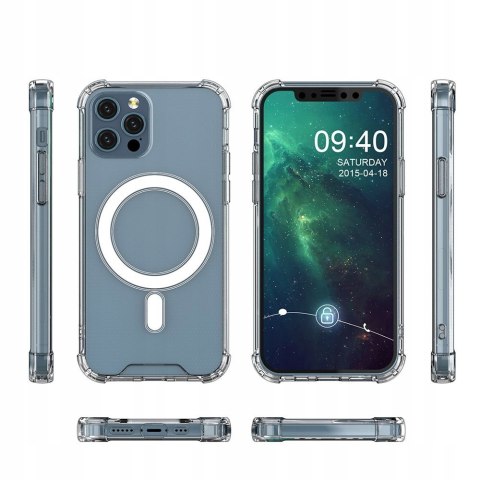 Etui Clear Magnetic + szkło do iPhone 12 / 12 Pro