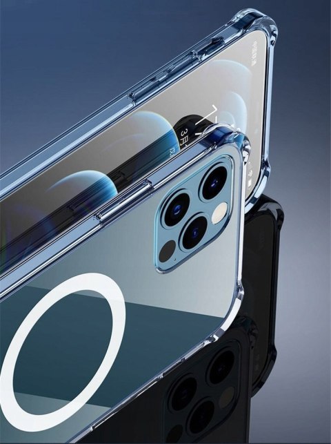 Etui Clear Magnetic + szkło do iPhone 12 / 12 Pro