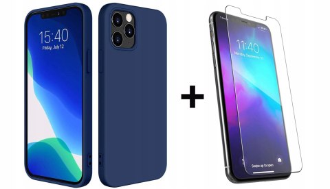 Etui Silicone Braders + Szkło do iPhone 12 Pro Max