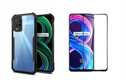 Etui z Ramką Beetle + Szkło do Realme 8 / 8 Pro