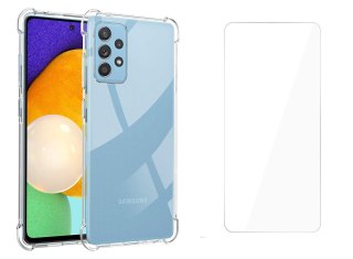 Plecki Clear A-shock + Szkło do Samsung Galaxy A52