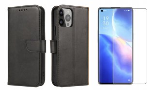 Pokrowiec Portfel Magnet + Szkło do Oppo Reno 5