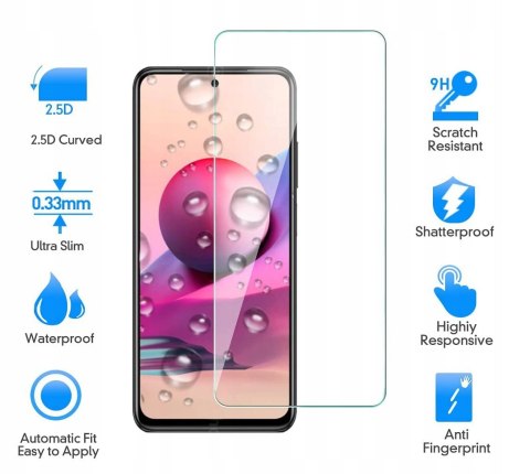 Szkło Hartowane Bezbarwne do Xiaomi Redmi 10