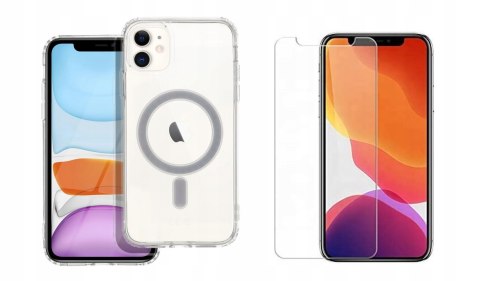 Futerał Clear MagSafe Cover + Szkło do iPhone 11
