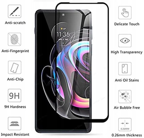 Szkło Hartowane Pełne z Ramką do Motorola Edge 20
