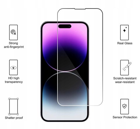 Szkło Ochronne Bezbarwne Braders do iPhone 14 Pro