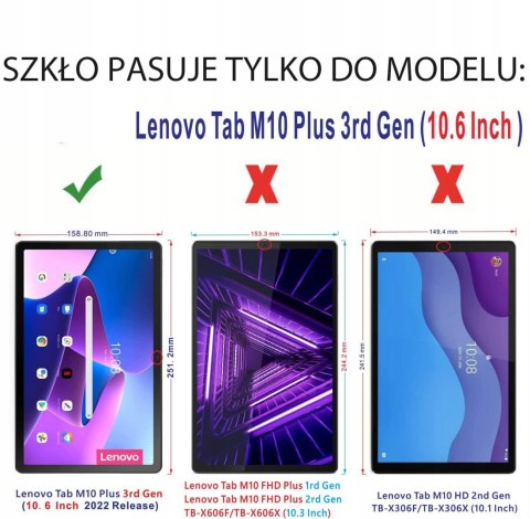 Szkło Ochronne do Lenovo Tab M10 Plus 10.6 3rd Gen