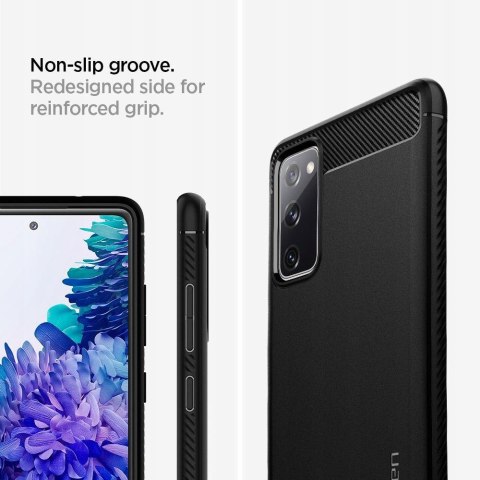 Case Spigen Rugged Armor + Szkło do Galaxy S20 FE