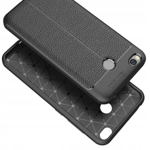 Czarne elastyczne etui + szkło do Xiaomi Redmi 4X