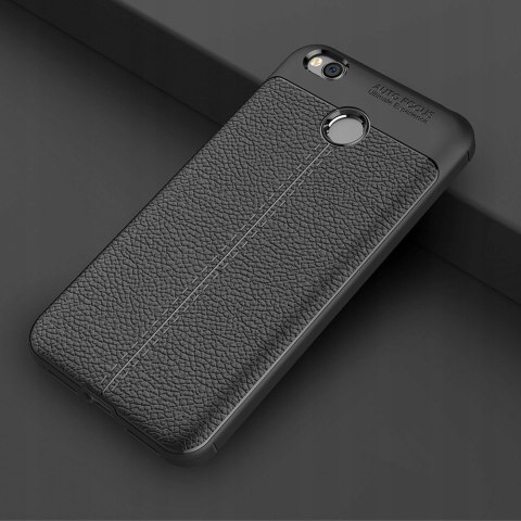 Czarne elastyczne etui + szkło do Xiaomi Redmi 4X