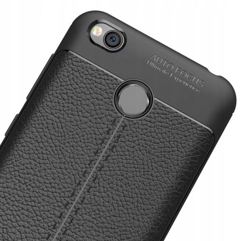 Czarne elastyczne etui + szkło do Xiaomi Redmi 4X