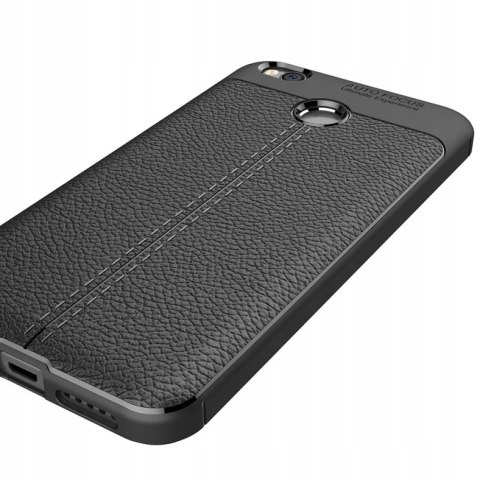 Czarne elastyczne etui + szkło do Xiaomi Redmi 4X