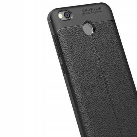 Czarne elastyczne etui + szkło do Xiaomi Redmi 4X