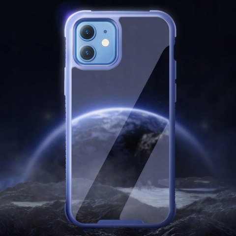Etui z Niebieską Ramką + Szkło do iPhone 12 Mini