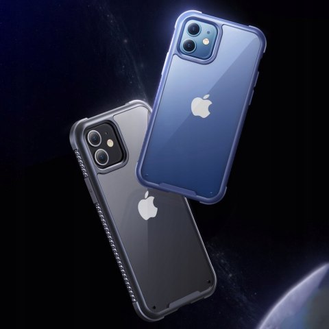 Etui z Niebieską Ramką + Szkło do iPhone 12 Mini
