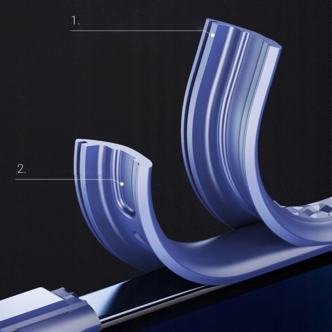 Etui z Niebieską Ramką + Szkło do iPhone 12 Mini