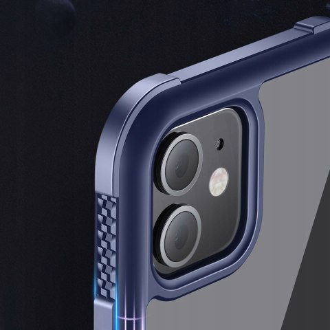 Etui z Niebieską Ramką + Szkło do iPhone 12 Mini