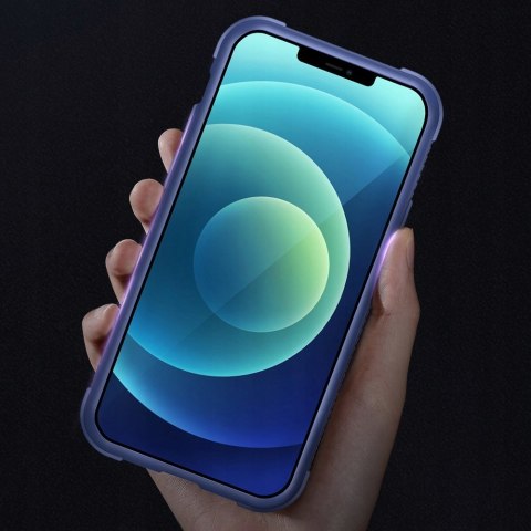 Etui z Niebieską Ramką + Szkło do iPhone 12 Mini