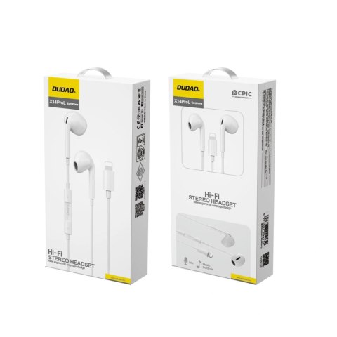 Słuchawki douszne Dudao X14PROL-W1 Lightning - białe
