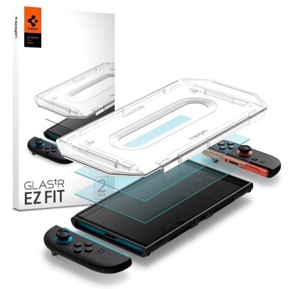 Szkło hartowane Spigen Glas.Tr "EZ FIT" 2-pack na Nintendo Switch 2 - przezroczyste
