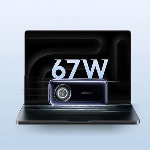 Powerbank Baseus EnerCore CR11 20000mAh 67W ze zwijanym kablem USB-C - czarny