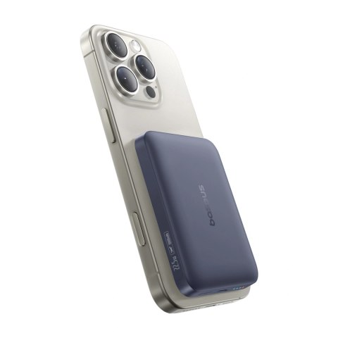 Powerbank Baseus EnerFill FM11 10000mAh 22.5W kompatybilny z MagSafe z czarnym kablem Basues Simple USB-C 20V/3A 30cm - ciemnosz