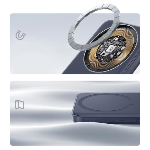 Powerbank Baseus EnerFill FM11 10000mAh 22.5W kompatybilny z MagSafe z czarnym kablem Basues Simple USB-C 20V/3A 30cm - ciemnosz