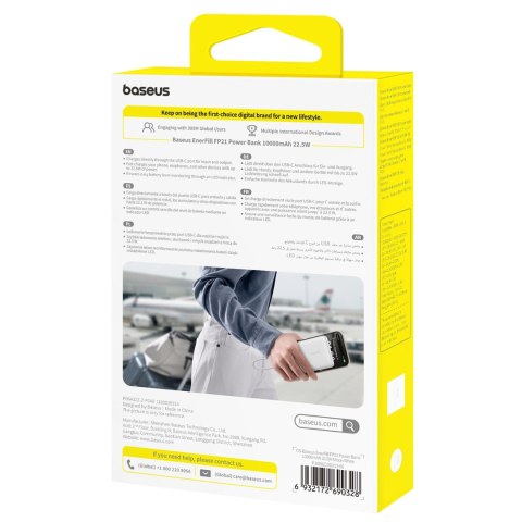Powerbank Baseus EnerFill FP21 10000mAh 22.5W USB-A - USB-C - biały