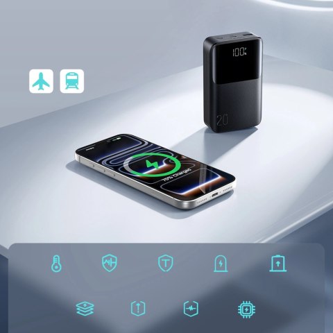 Powerbank Joyroom JR-QP192 Star Series Mini 20000mAh 22,5W z wyświetlaczem cyfrowym - czarny