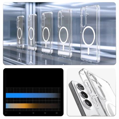 Etui Spigen Ultra Hybrid Mag MagSafe na Samsung Galaxy S26 - przezroczysto-białe