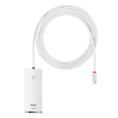 Baseus Lite Series przejściówka HUB USB Typ C - 4x USB 3.0 2m biały (WKQX030502)