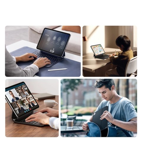 Etui Dux Ducis Keyboard (MK Series) z klawiaturą Bluetooth na iPad Pro 11" 2024 - czarna