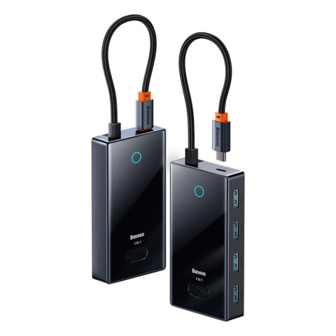 Hub USB-C Baseus PioneerJoy 4xUSB-A 3.0 - szary