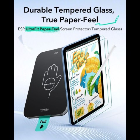 SZKŁO HARTOWANE ESR PAPER FEEL 2-PACK IPAD 10.9" 10 / 2022 / 11" 11 2025 CLEAR