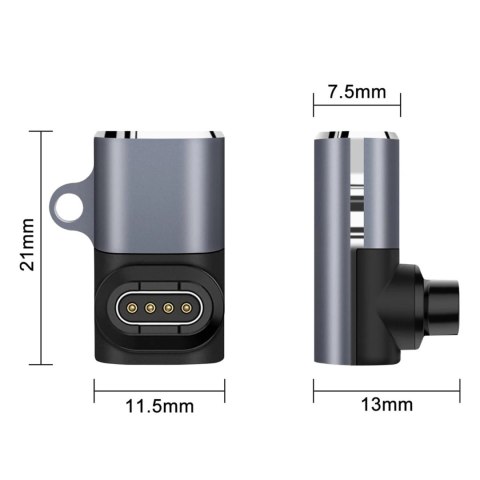 Adapter Wozinsky WAYGS1 przejściówka USB-C do smartwatch Garmin - szary
