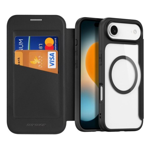 Etui Dux Ducis Skin X Pro na iPhone 17 Air z portfelem, kompatybilne z MagSafe - czarne