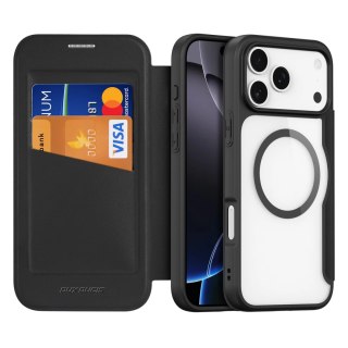 Etui Dux Ducis Skin X Pro na iPhone 17 Pro Max z portfelem, kompatybilne z MagSafe - czarne
