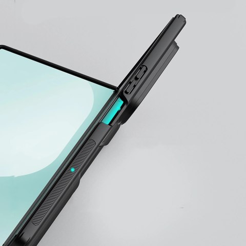 Etui Nillkin Super Frosted Shield Fold Magnetic na Samsung Galaxy Z Fold 7 kompatybilne z MagSafe z miejscem na S Pen - czarne