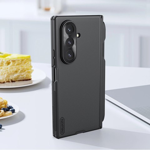 Etui Nillkin Super Frosted Shield Fold Magnetic na Samsung Galaxy Z Fold 7 kompatybilne z MagSafe z miejscem na S Pen - czarne