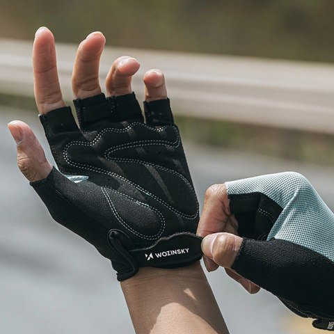 Rękawiczki rowerowe Wozinsky WRR-02L rozmiar L - szare