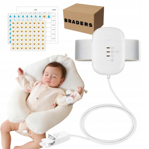 Bezprzewodowy alarm czujnik na moczenie nocne USB 3 tryby
