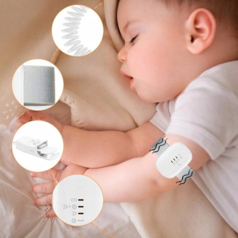 Bezprzewodowy alarm czujnik na moczenie nocne USB 3 tryby